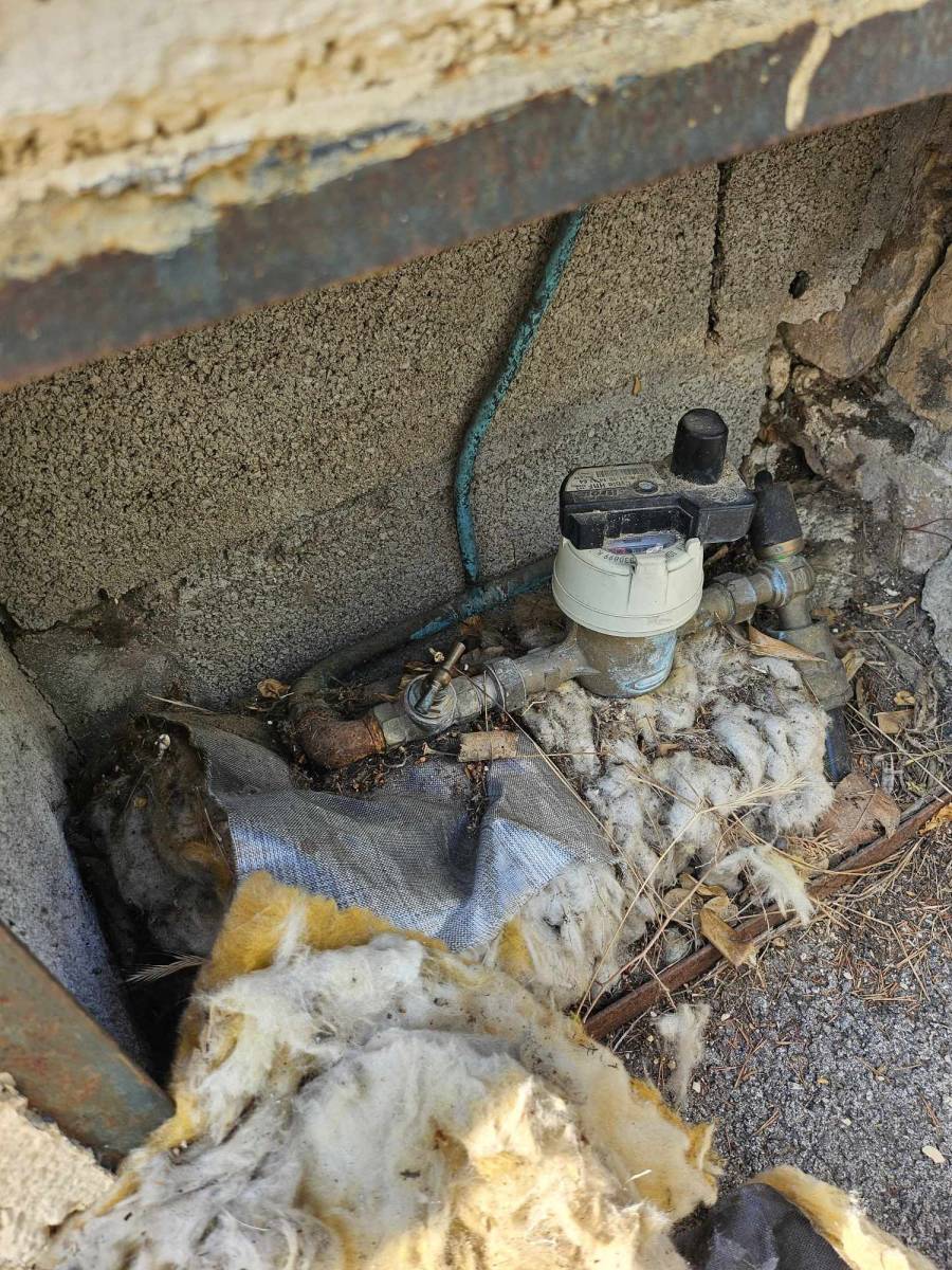 compteur d'eau de la villa