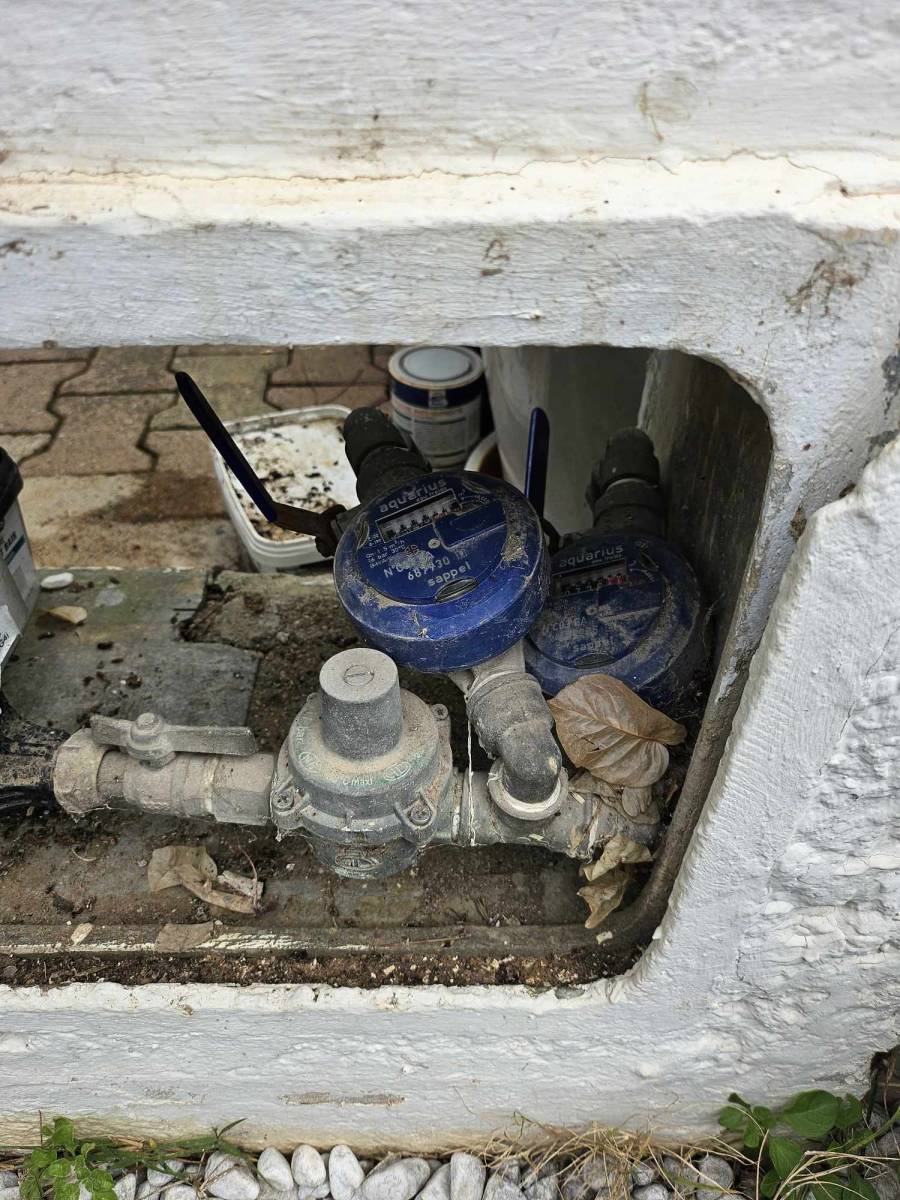 compteurs d'eau des deux logements