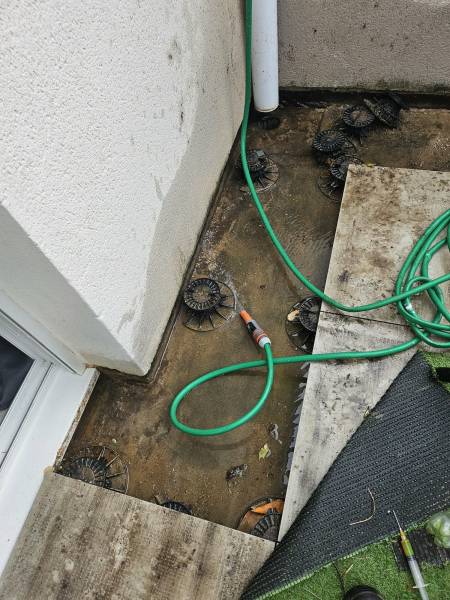 aspersion sur zone au droit de l'infiltration