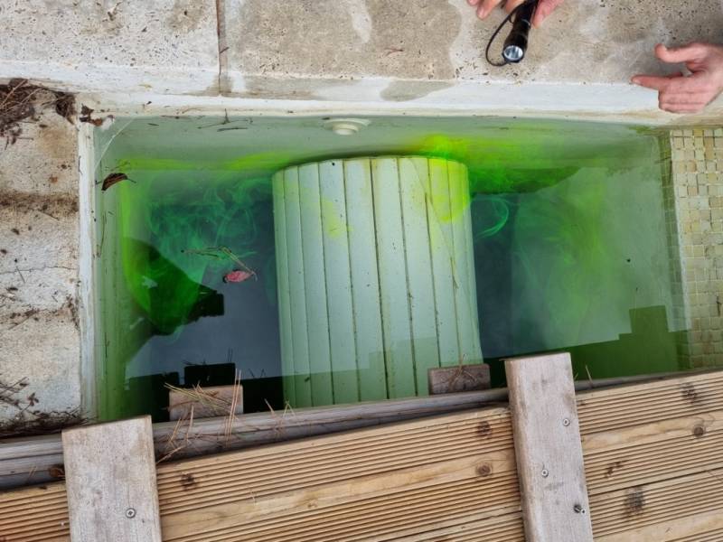 Injection de colorant au niveau du volet roulant