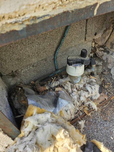 compteur d'eau de la villa