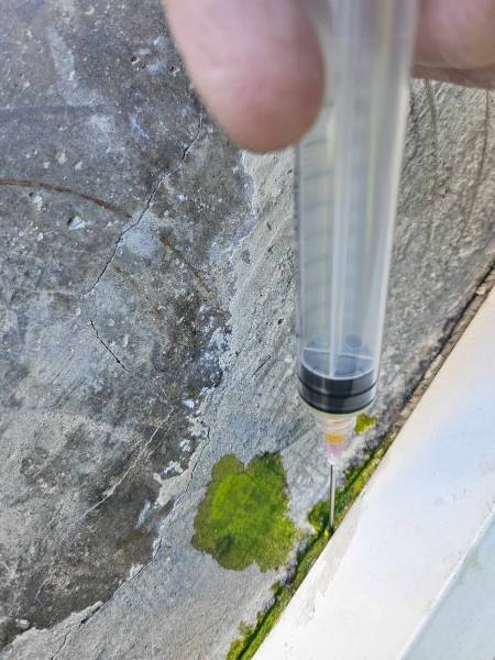 test de colorant sur fissure