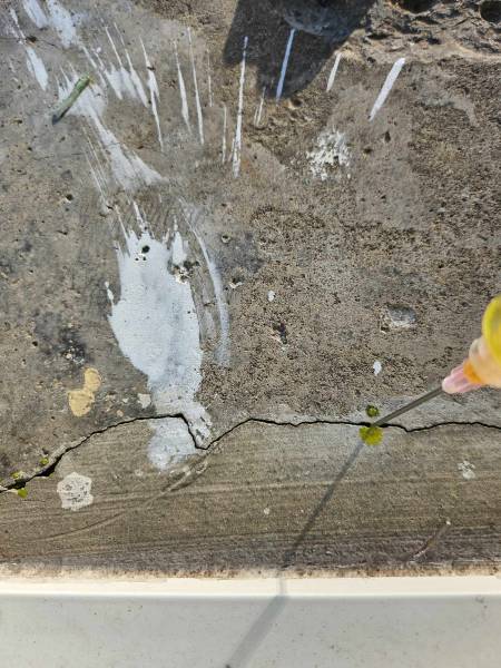 test de colorant sur fissure