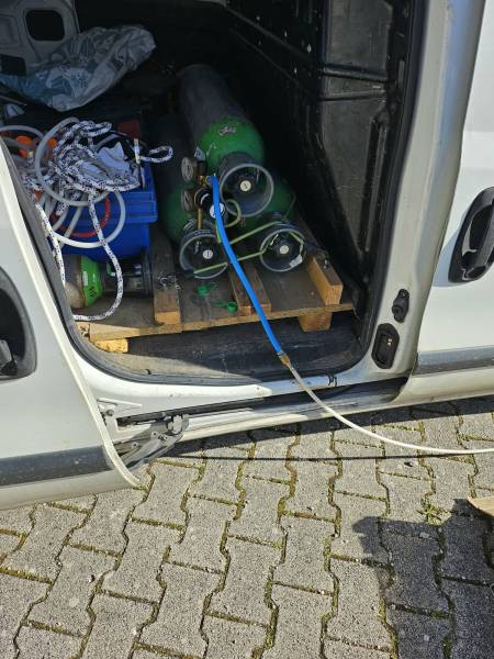 bouteilles de gaz traceur